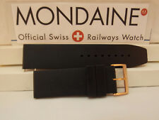 Mondaine Swiss Railways Watch Band 24mm Silicone Rubber Diver/Sport. 4mm Thick