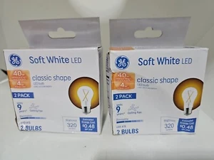 GE Soft White 40W LED Light Bulbs Classic Shape 4-Pack Dimmable 320 Lumens - Picture 1 of 5