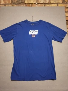 NFL Team Apparel NEW YORK GIANTS Football Men's T-shirt Size XLT Blue Crew Neck - Picture 1 of 6