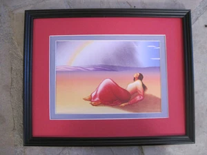 R C Gorman, RAINBOW, Navajo print 11 x 14 wood framed with glass, matted - Picture 1 of 4