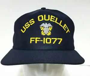 USS OUELLET FF-1077 Hat Cap Adult Snapback Navy Blue - USN - NEW - Picture 1 of 7