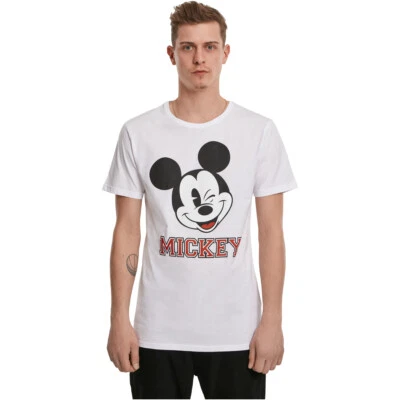 Merchcode Mickey College Tee Men's T-Shirt Mickey Mouse Cotton Print Jersey - Image 1 of 4