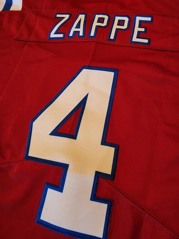 Bailey Zappe New England Patriots Red Throwback Jersey Size L Cover