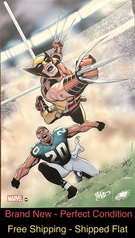 PHILADELPHIA EAGLES 2022 Brian Dawkins Marvel Wolverine Poster - Free Shipping Cover