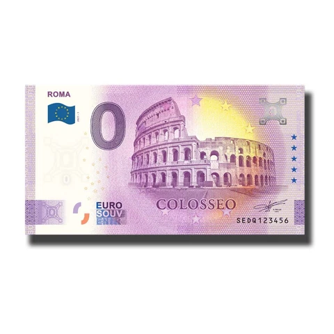 Euro Souvenir Italy 2021-1 SEDQ Roma Colosseo Souvenirscheine Cover