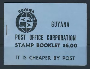 GUYANA 1981 Provisional Booklet Face Value $ 6.00 Butterflies, Flowers Fish MNH - Picture 1 of 2