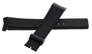Authentic Corum 21mm x 18mm Black Rubber Watch Band Strap NEW - Picture 1 of 3