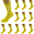 Star Sign Horoscope Design Mens & Ladies Yellow Socks