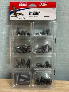 Eagle Claw Sinkers paquete de 64 - pesos/flotadores y líderes en Academy Sports - Imagen 1 de 3