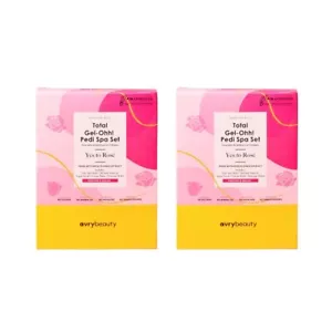 AVRYBEAUTY Total Gel-Ohh Pedicure Spa Set 2 confezioni, profumo di rosa, KIT 5 passaggi - Foto 1 di 7