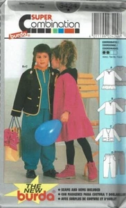 Burda Sewing Pattern 3424 Costume Shirt Pants Coat Kids Size 3-8 - Picture 1 of 2