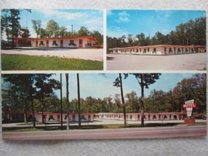 Vintage Twin Motel, Levering, Michigan Postcard - Picture 1 of 2