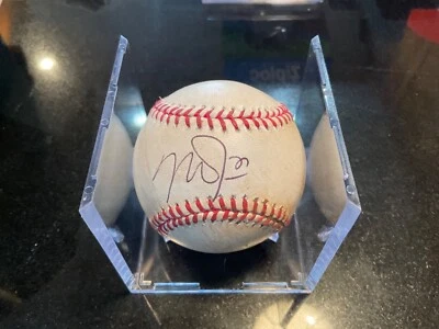 Mike Trout Signed Game used ball off Rookie Carlos Rodon 2015 MLB Authenticated - Image 1 of 4