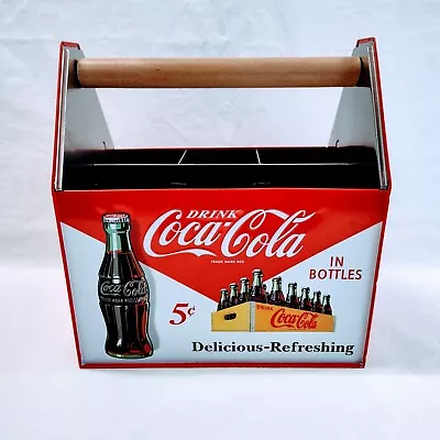 The Tin Box Company Drink Coca Cola Galvanized Tin Utensil Caddy with Handle - Image 1 of 4