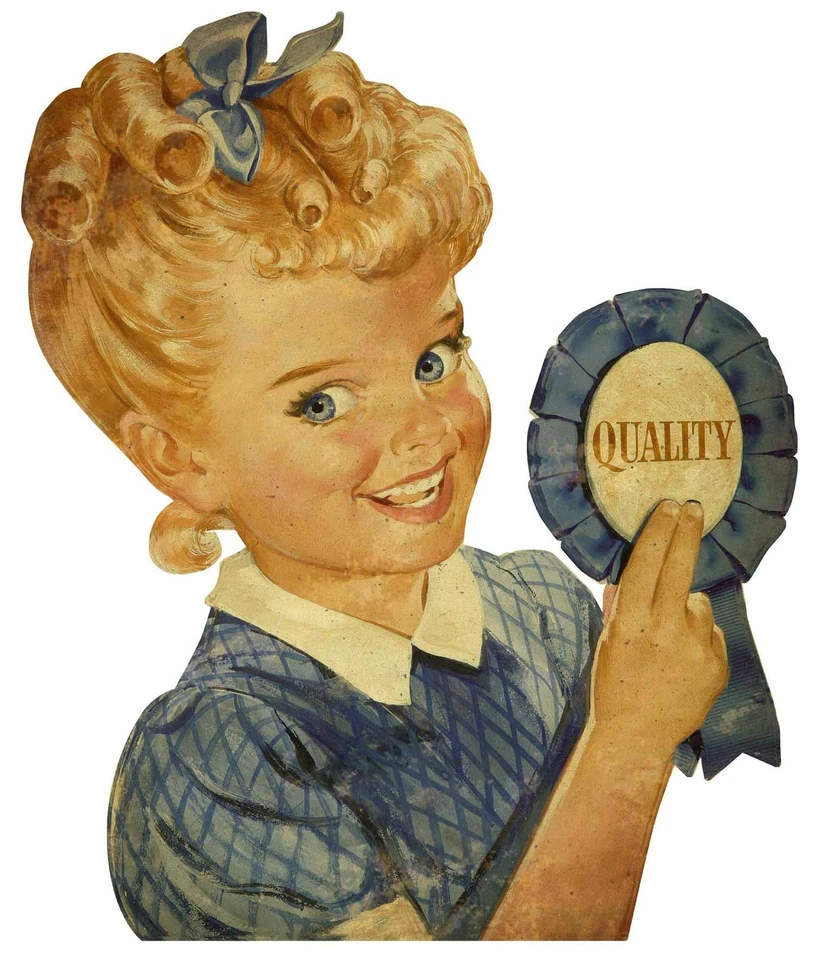 LETRERO PUBLICITARIO DE METAL HECHO EN EE. UU. CINTA AZUL CALIDAD PAN SUNBEAM RESISTENTE Foto 1 de 1