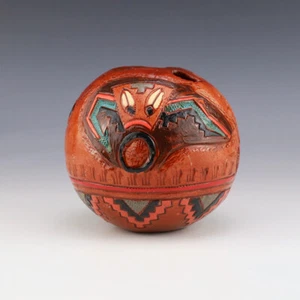 NATIVE AMERICAN NAVAJO POTTERY SEED POT BY IRENE & KEN WHITE - Picture 1 of 7