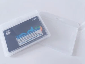 2 AU Clear Opal Credit Name Swipe Card Security badge ID Lanyard Holder Case - Picture 1 of 9