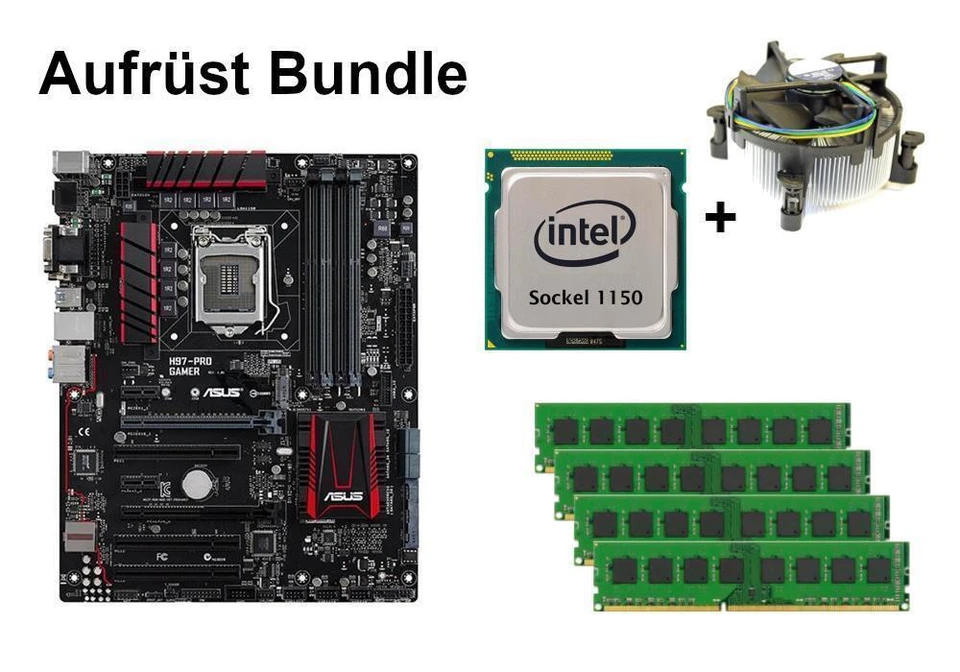 Bundle ASUS H97-PRO Gamer + Intel Core i7 + 8GB - 32GB di RAM - Immagine 1 di 1
