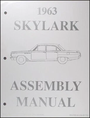 Buick Skylark 1963 y montaje especial de fábrica manual hojas sueltas vistas de piezas Foto 1 de 2