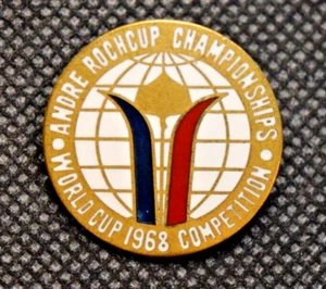Andre Rochcup Championships World Cup 1986 Ski Pin - Picture 1 of 3