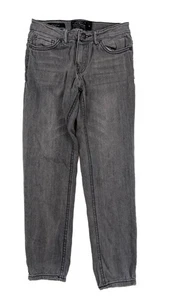 Lucky Brand Zoe Skinny Fit Straight Tapered Leg Black Denim Jeans Boy's Size 8 - Picture 1 of 6