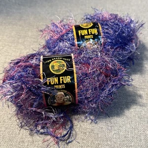 2 Knäuel Löwenmarken Garne Fun Fell Wimperngarn Farbe #214 Fidschi - Bild 1 von 4