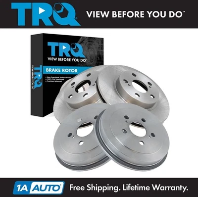 Conjunto de rotores de freio dianteiro e traseiro TRQ compatível com Toyota Prius 2004-2008 - Imagem 1 de 4