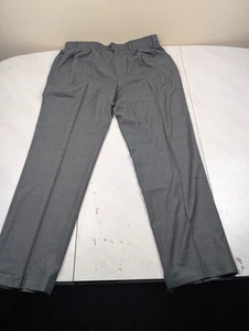 Pantaloni Ralph Lauren uomo 36x32 grigio quadri pieghe polsino polo business pantaloni - Foto 1 di 7