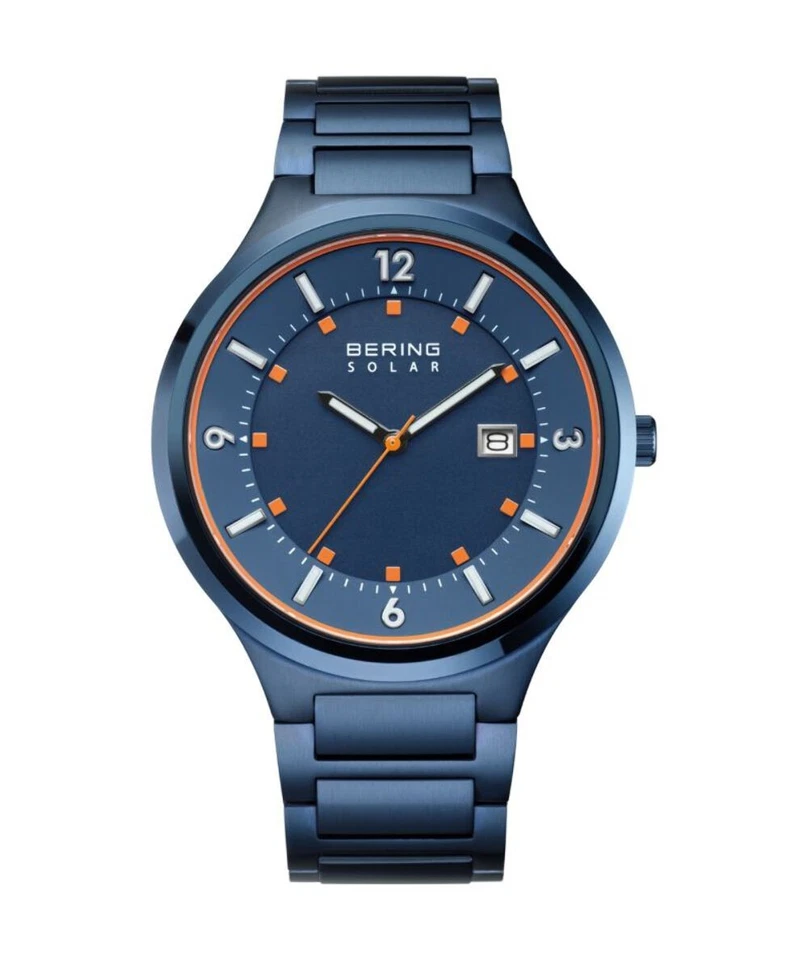 BERING Solar Collection 14442-797 Herrenuhr Quarz Solar Edelstahl Blau - Bild 1 von 1
