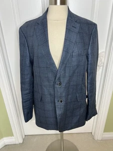 Chaqueta Blazer JOE JOSEPH ABBOUD Calce Ajustado Lino 2 Botones 42 Abrigo Deportivo Azul Corto - Imagen 1 de 13