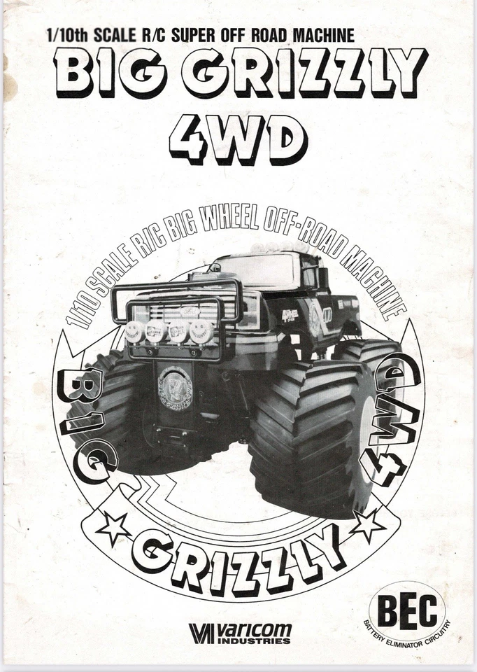 COPY of Varicom Big Grizzly 4wd Manual (Choice of PDF or Stapled Printed Copy) - Image 1 of 1