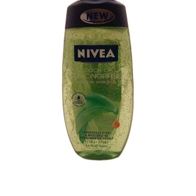 Gel de banho hidratante Nivea Touch of Lemongrass 8,4 oz descontinuado - Imagem 1 de 4