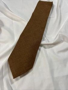 Ben Silver Drakes Herrenkrawatte Kamelhaar Leinen Seide 58” x 3,5” Kamelfarbe - Bild 1 von 5