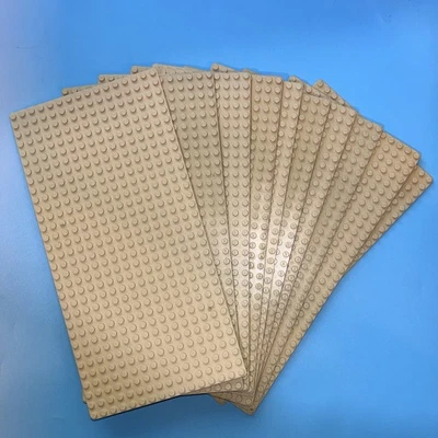 LEGO BasePlate Base Plate Lot Of 10 16 X 32 Tan Desert Sand Cowboy Star Wars - Image 1 of 3