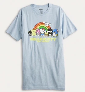 Men’s Hello Kitty and Friends Light Blue Graphic T-Shirt Small NWT - Picture 1 of 2