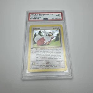 Pokemon Delibird Neo Revelation 1st Edition Holo Rare #5 PSA 9 Mint - Bild 1 von 8