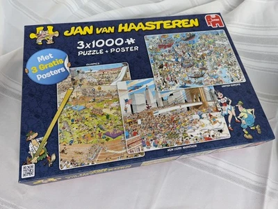 Jan van Haasteren 81385 Jumbo 3x 1000 Pc Jigsaw Puzzles And Posters - Image 1 of 4