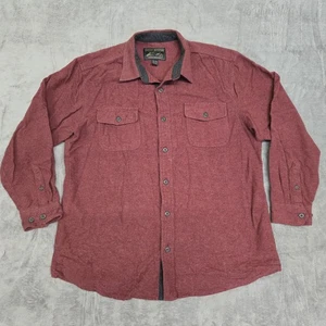 Camicia Grizzly Mountain con bottoni XXL L/S rossa in flanella tasche con patta cotone 2XL - Foto 1 di 8