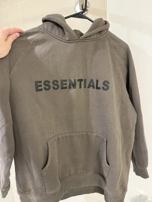 Sudadera con capucha Fear of God ESSENTIALS verde manga larga para hombre talla X-grande Foto 1 de 4