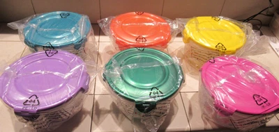 JUEGO DE 6 CUENCOS ESTAMPADOS HELADOS MULTICOLORES (4 TAZAS CADA UNO) LOCK-N-LOCK *NUEVO EN CAJA* Foto 1 de 4