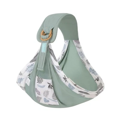Baby Sling Carrier*Newborn-Toddler*7-33 Lbs*Cotton Ring Sling*Green* - Image 1 of 4
