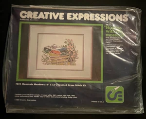 Creative Expressions Mountain Meadow Counted Cross Stitch Kit 1983 New 16x12 - Picture 1 of 4