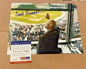 ERNIE HARWELL DETROIT TIGERS BROADCASTER SIGNED 8X10 PHOTO PSA/DNA CERT - Picture 1 of 1