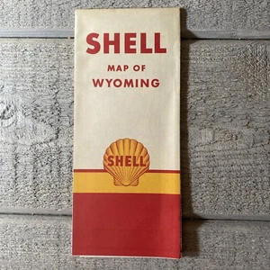 Mapa de carreteras Shell vintage de Wyoming años 40 - Imagen 1 de 1