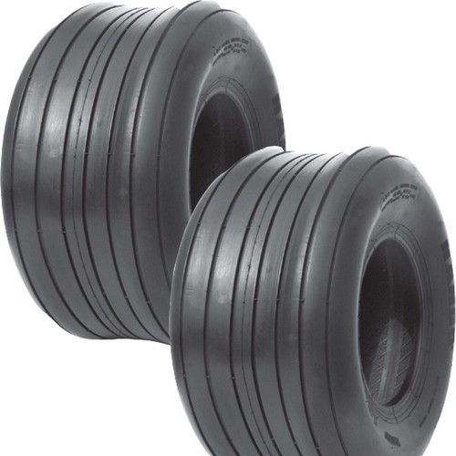 Two 15x6.00-6 Hay Tedder Farm Implement Ag Tire Rib 10 Ply Rate 1015 Lb Capacity 15x6x6