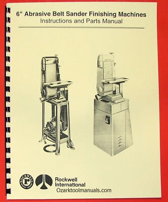 DELTA/ROCKWELL/MILWAUKEE 6" Belt Sanders Instructions & Parts Manual 0961 - Image 1 of 4