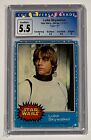 1977 TOPPS STAR WARS CARD - #1 LUKE SKYWALKER - EUROPEAN TOUR PEDIGREE - CGC 5.5