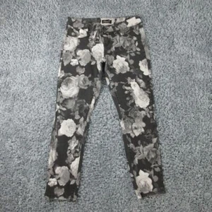 Seven 7 Damenjeans Petite 10P schwarz Blumenmuster Skinny Tapered 32 x 27 * - Bild 1 von 16