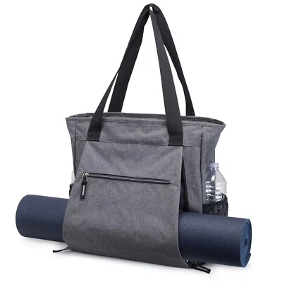 Bolsa de Gimnasio con Soporte de Estera de Yoga Versátil Entrenamiento Bolso Portador Unisex Gris Jaspeado Foto 1 de 4