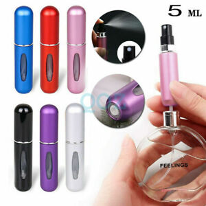 2/6x Mini Easy Fill Refillable Travel Perfume Atomizer Pump Spray Pocket Bottle